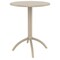 Luxury Commercial Living 29" Taupe Brown Durable Round Outdoor Patio Dining Table
